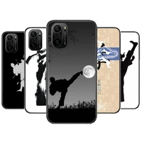 taekwondo kung fu phone case for xiaomi redmi poco f1 f2 f3 x3 pro m3 9c 10t lite nfc black cover silicone back prett mi 10 ultr
