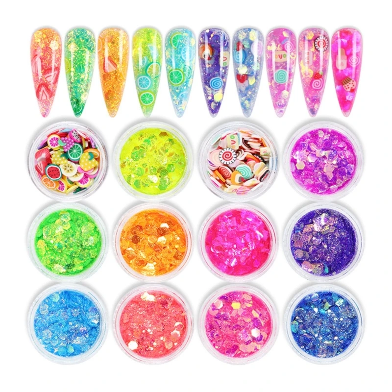 

Смешанные шестигранные блестки для ногтей