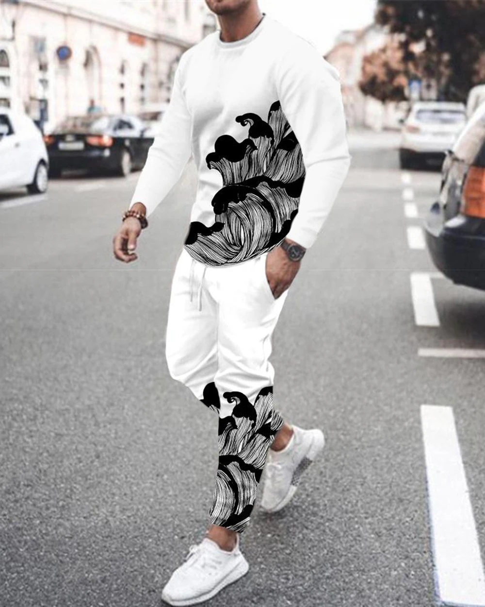 3D Printed Loose Clothes Streetwear Men's Jogging Tracksuit 2 Piece Suit  Autumn Graphic Long Sleeve Shirt Sportswear Set