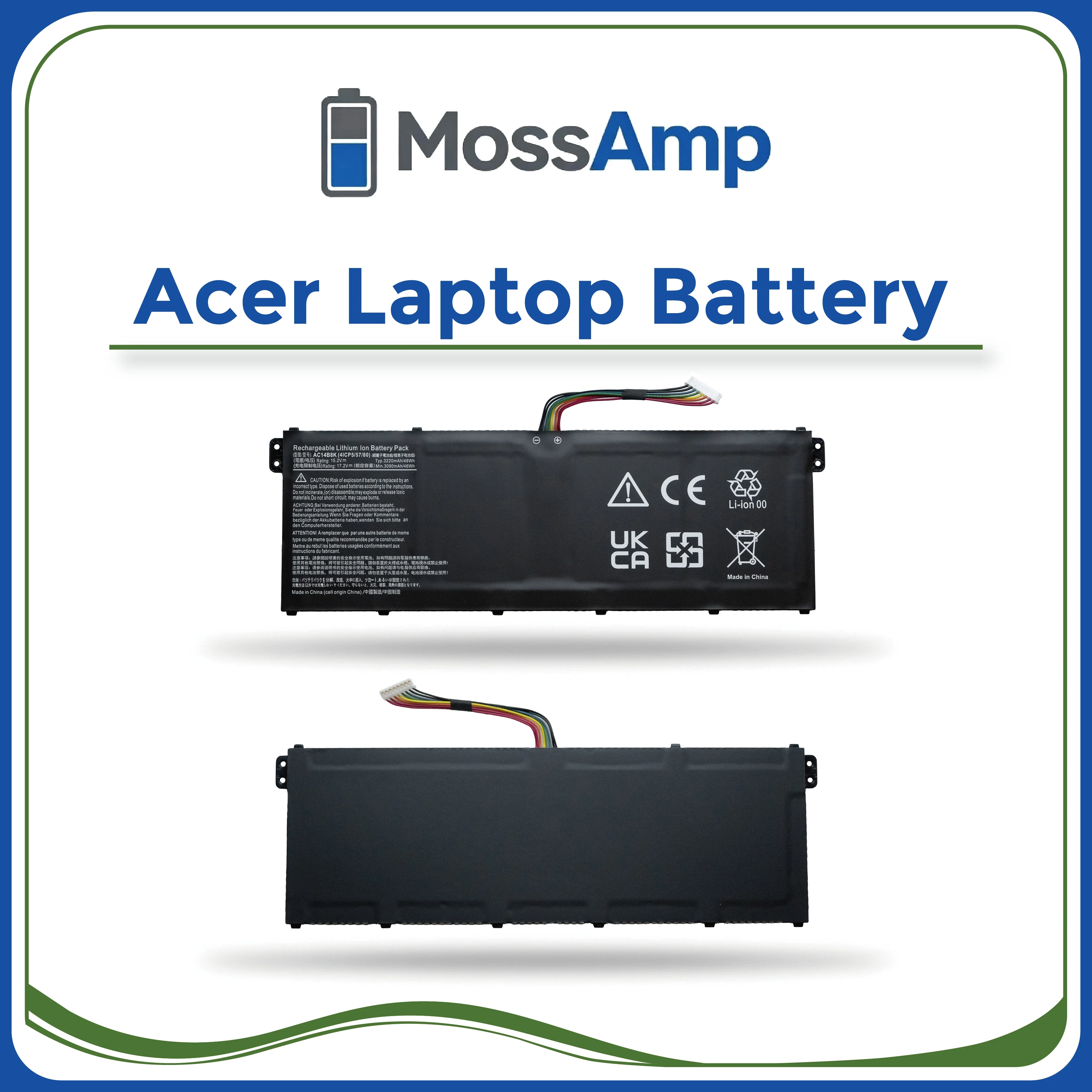 Фото Аккумулятор для ноутбуков MossAmp AC14B8K для Aspire Swift Chromebook Nitro E3-111 ES1-511 ES1-520 ES1-531 ES1-731 V3-371 V3-111 3 SF314-51 №3