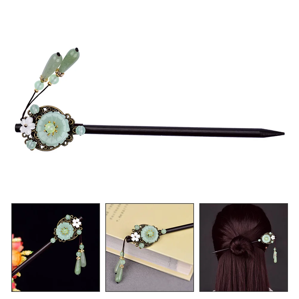 

Hanfu Hairpin Accessories Bride Accessory Folk-custom Handmade Chopstick Cosplay Synthetic Flower Ancient Customs Clip