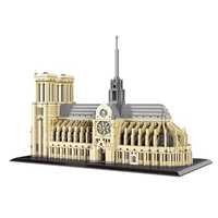 7380pcsworld architecture mini building blocks notre dame de paris model church city bricks toys for children gifts