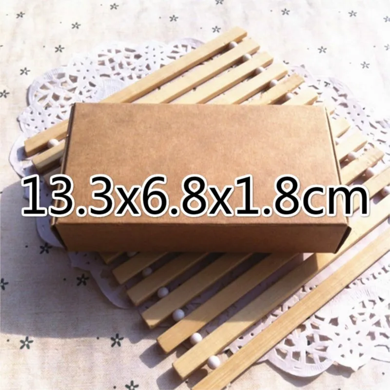 Коробка из крафт-бумаги 50 шт. 13 3x6 8x1 8 см Подарочная коробка для конфет ювелирных