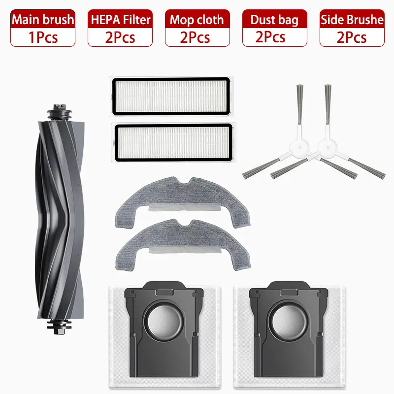 

Совместимость (Dreame D10 Plus Gen 2 RLD32GD) Запасные части Аксессуары Основная боковая щетка Hepa-фильтр Швабра Тканевый мешок для пыли