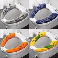 1pc universal toilet seat cover soft cartoon wc paste toilet sticky seat pad washable bathroom warmer seat lid cover pad cushion