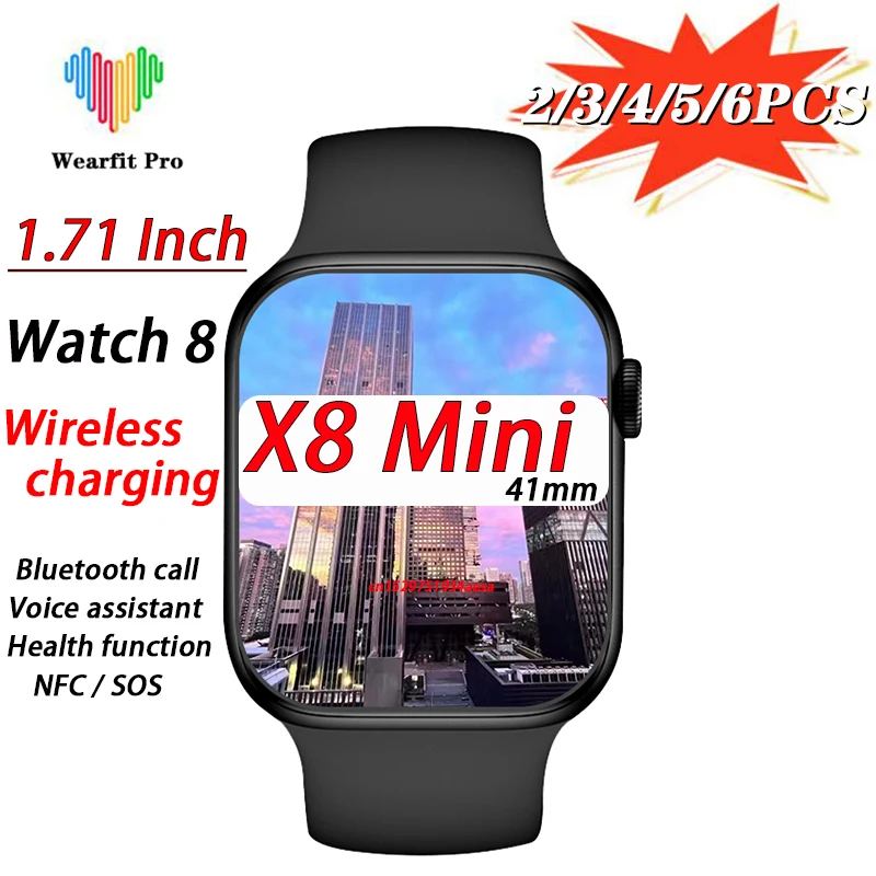 

X8 Mini Smart Watches 2023 Women Men Series 8 IWO Bluetooth Call 40mm 41mm Wireless Charging Smartwatch