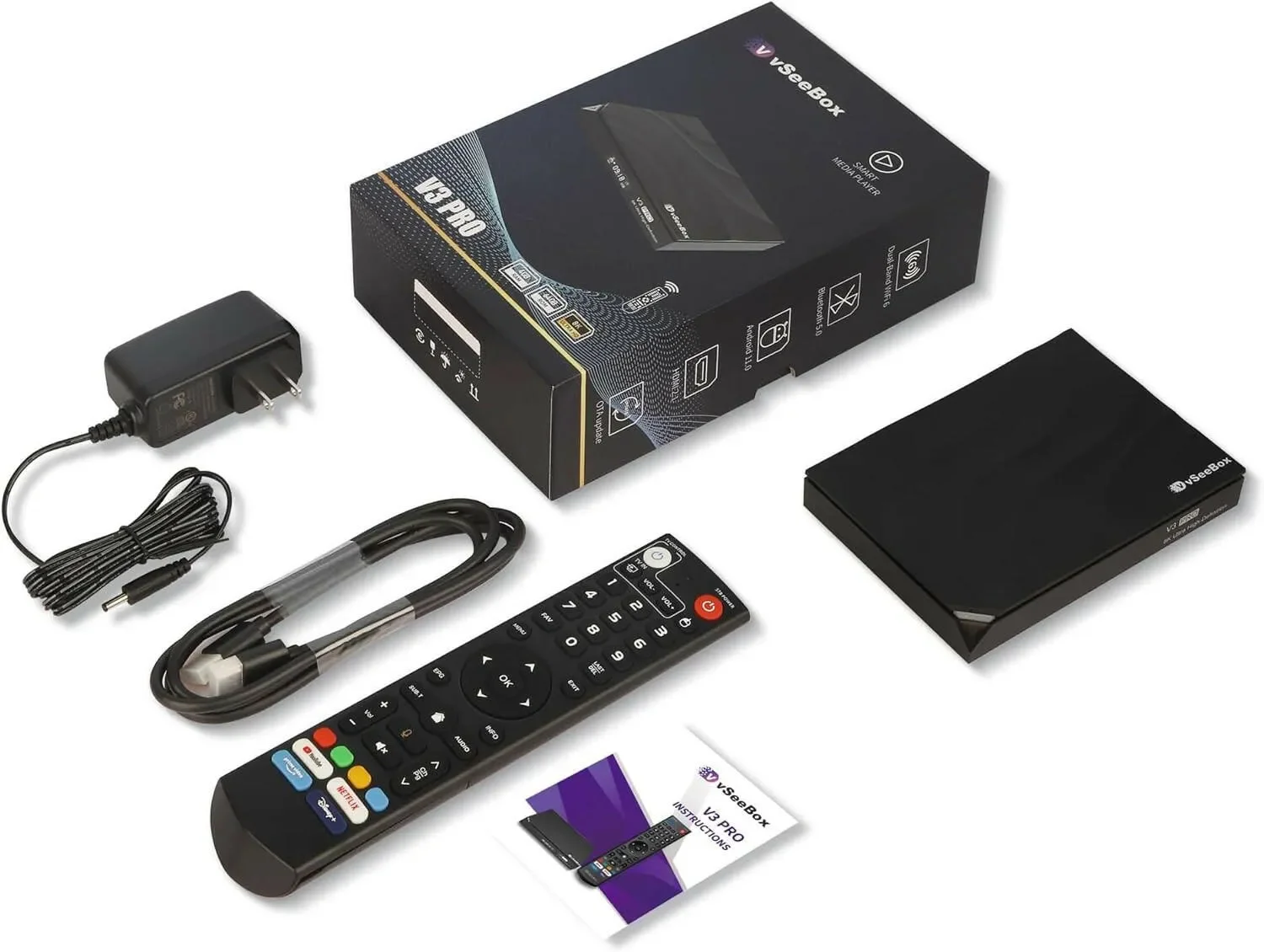 По акции — 2 получите 1 бесплатно для оригинальной VSeeBox V3 Pro 8k HDMI Andriod 11 Smart Box с