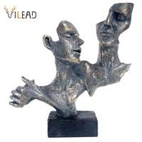 vilead resin abstract couple statue vintage romantic lovers figurines living room decoration nordic home decor desk accessories