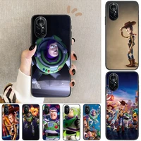disney toy story clear phone case for huawei honor 20 10 9 8a 7 5t x pro lite 5g black etui coque hoesjes comic fash design