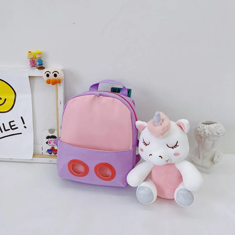 Cute Unicorn Student School Backpack Girl Cartoon Mini Baby Schoolbag Kidergarten Doll Plush Bag Toy Doll Backpack Children Gift