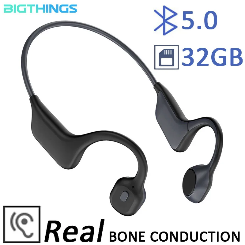 

Bone Conduction Earphone Bluetooth 5.0 Wireless Open Ears Sport Headphones Waterproof Headset HIFI Hands-free For Running iPhone