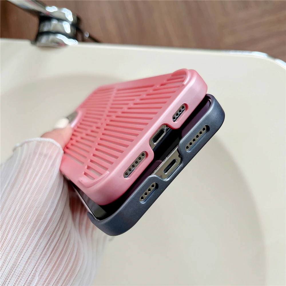 Модный летний чехол для телефона с рассеиванием тепла iPhone 13 12 11 Pro Max задняя крышка