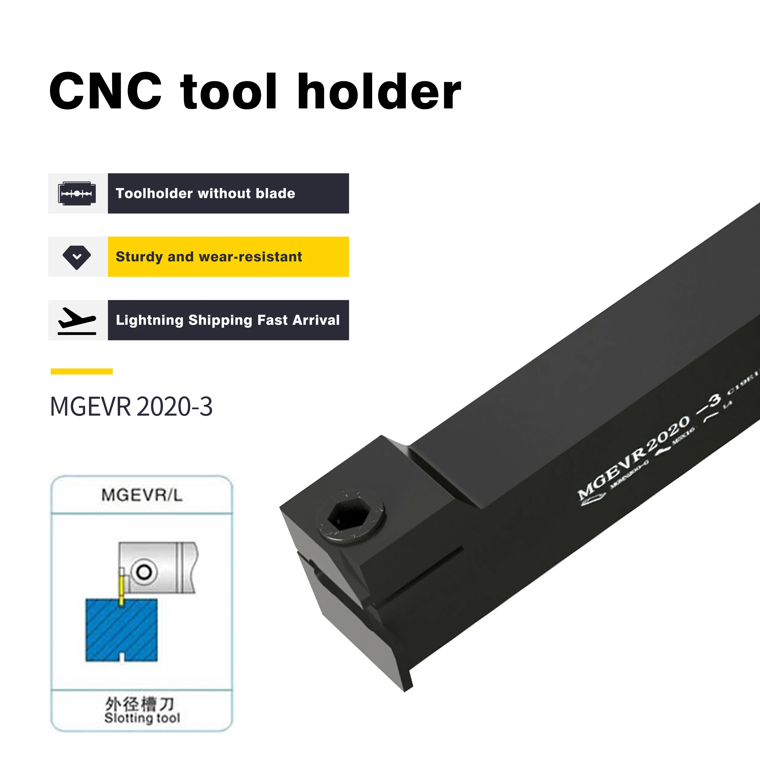 

1pc MGEVR1616-2 MGEVR1616-3 MGEVL2020-2 MGEVR2020-2.5 External Grooving Turning Tool Holder CNC Lathe Tools Boring Bar,For MGMN