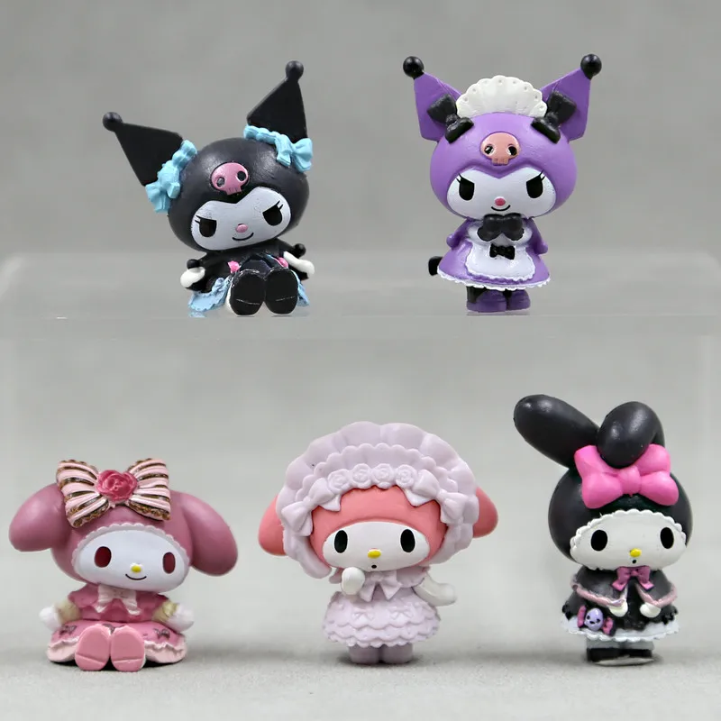 

Kawaii Kuromi Melody костюм горничной куклы настольное украшение для общежития милые подарки на день рождения Детские милые подарки девочка детская мини-кукла