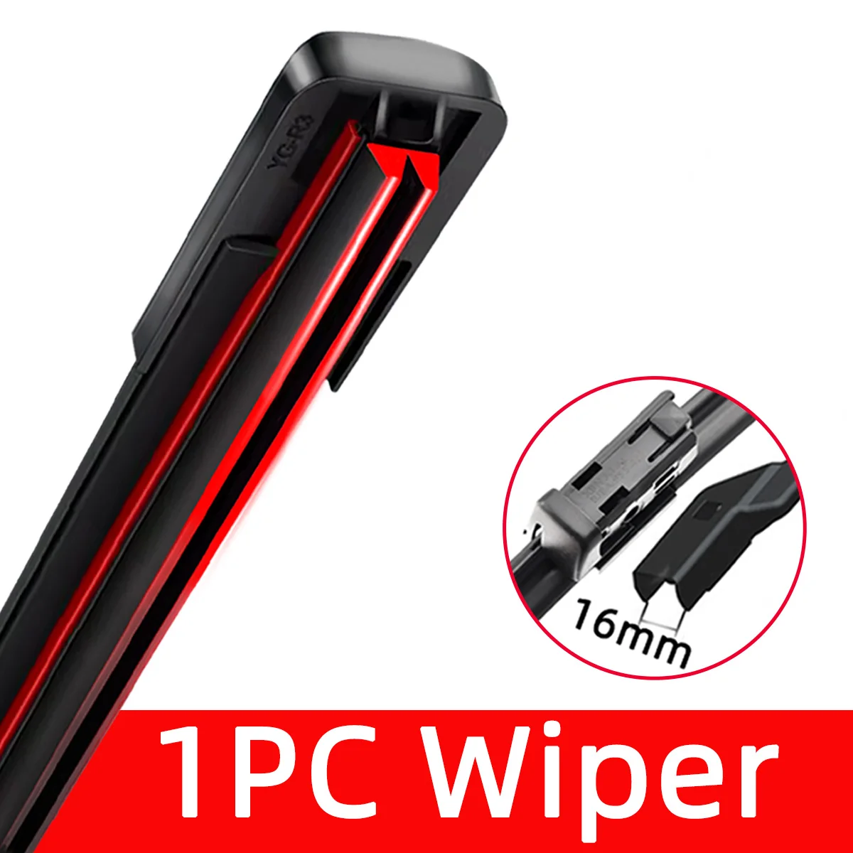 

Щетка Стеклоочистителя PINMOAP С Двойной Резиновой Лентой, Интерфейс 16 Мм, Бесшумная