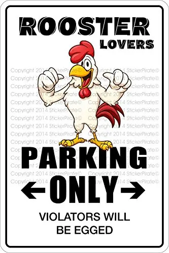 Наклейка Пират петух любители парковки только 8 x 12 дюймов металлический новый