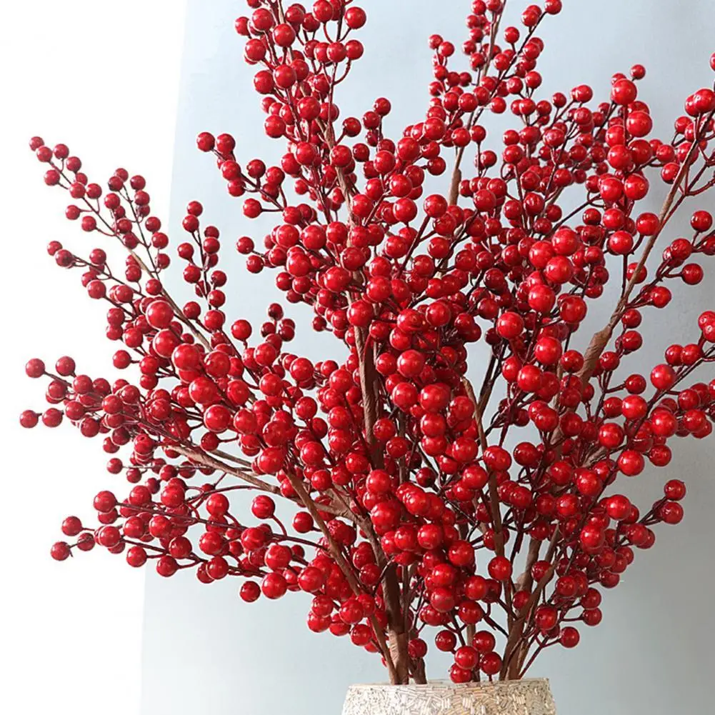 

Anti-fade No Water Need Artificial Berry Acacia Beans Decor for Christmas