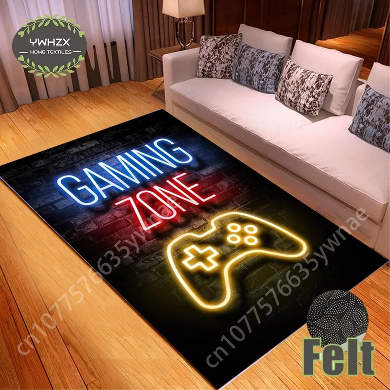 

Game Console Symbols Felt Carpet for Cards Games Rugs Teen Living Room Bedroom Anime Carpets Children's Aesthetic Decor Mat