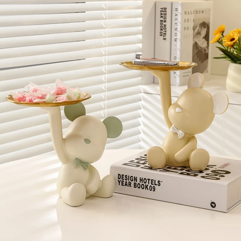 

Bearbrick Violent Bear Phone Tray Holder Key Storage Figure Doll Mobile Phone Bracket Tray Bearbrick Craft House Decoration Gift