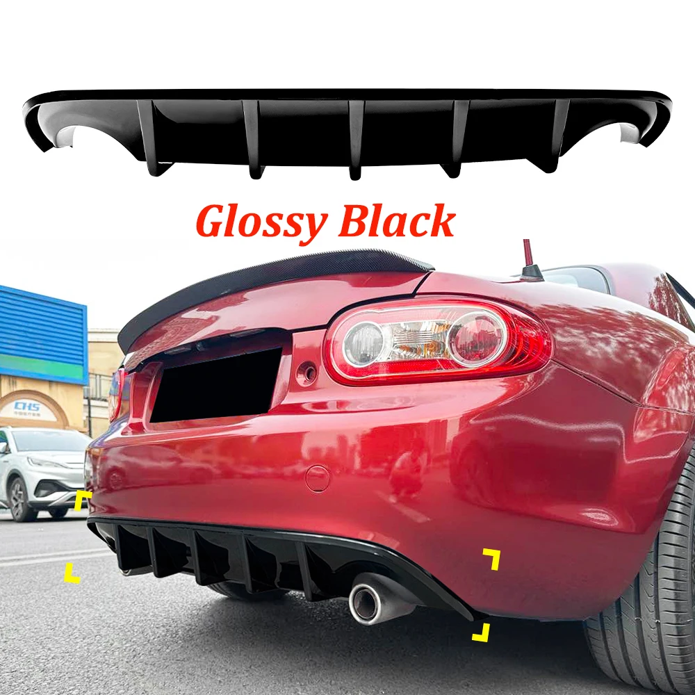 Для Mazda MX-5 Miata NC 2006-2015 задний спойлер для губ, задний бампер, лопата, нижний сплиттер для губ, модификация, комплект кузова автомобиля, глянцевый черный