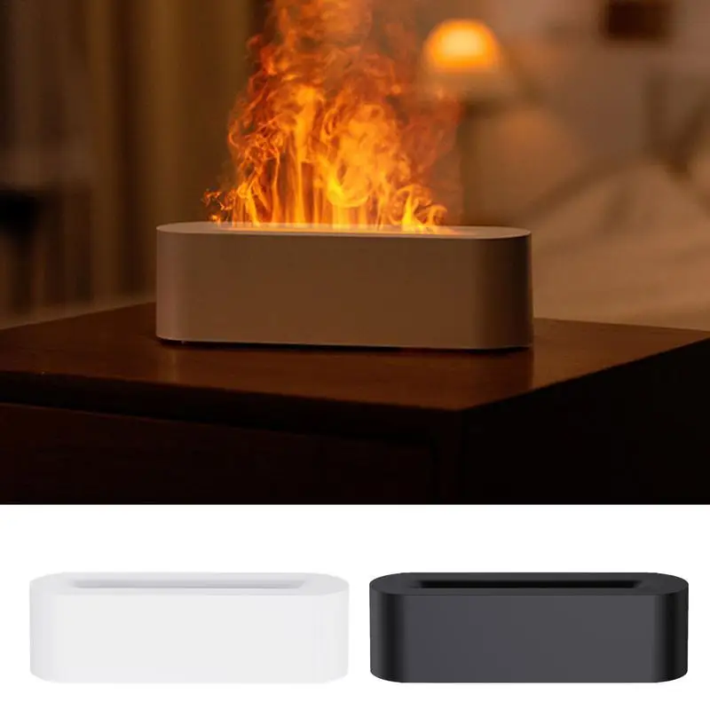 

Air Humidifier Colorful Flame Humidifier USB Desktop Simulation Lamp Aromatherapy Purifier Bedroom Air Purifier For Home Office