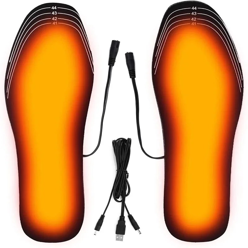 USB Heated Shoe Insoles Electric Foot Warming Pad Feet Warmer Sock Pad Mat Winter Outdoor Sports Heating Insoles Winter Warm