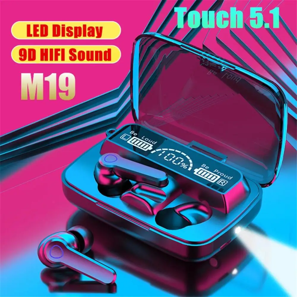 Bluetooth-наушники M19, TWS, водонепроницаемые, с активным шумоподавлением