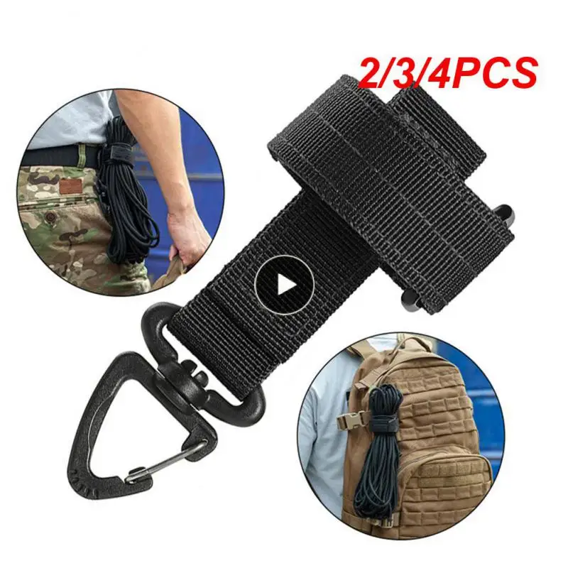 

2/3/4PCS Multi-tool Clip Keeper Pouch Belt Survival Outdoor Keychain Edc Molle Webbing Gloves Rope Military Molle Hook