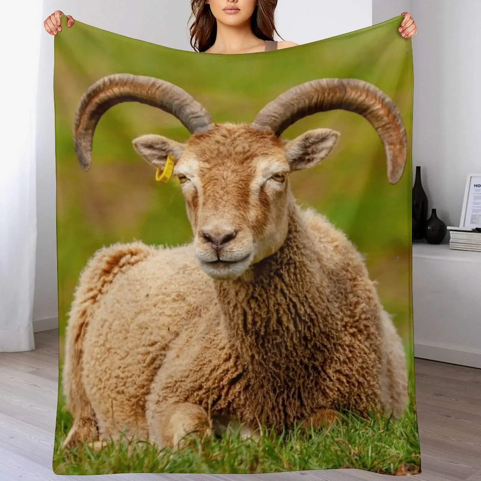 Одеяло Soay Sheep большое для дивана милые летние одеяла