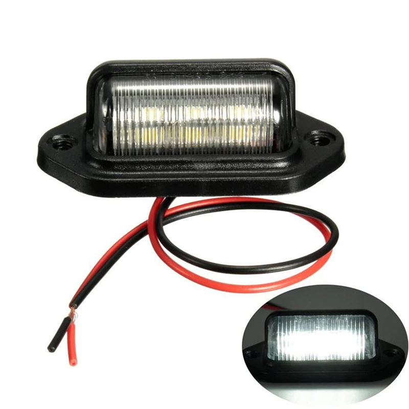 

Car Truck License Plate Lights 6 LED Universal License Taillight for Auto