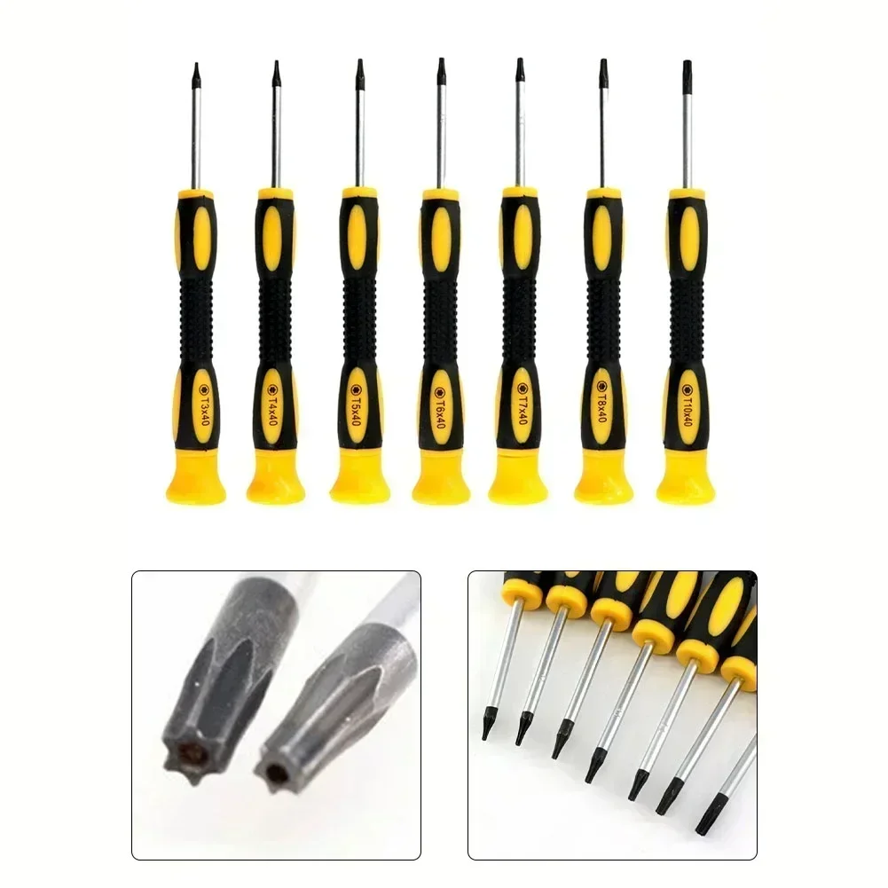 7 шт. отвертка Torx T3-T10H шестигранная со сверлом для отверстий мобильного телефона