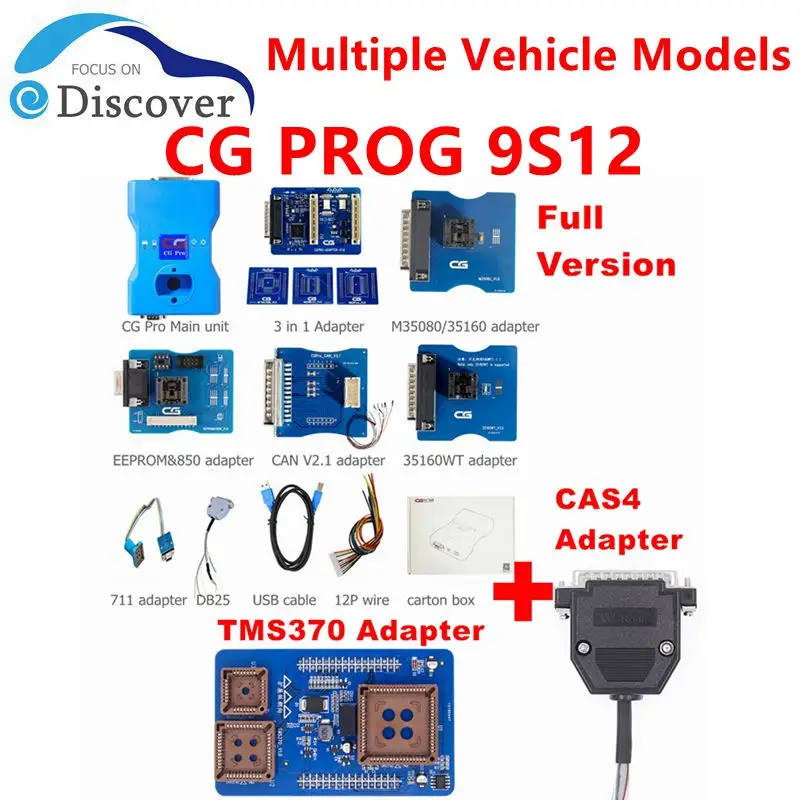 CGDI CG Pro 9S12 полная версия со всеми адаптерами, включая CAN V2.1 адаптер 35160WT для BMW OBD2 Программатор