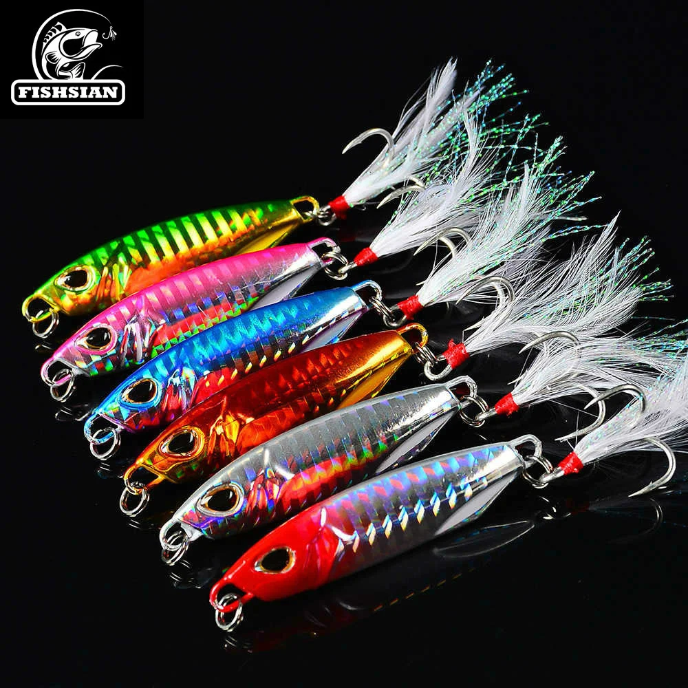 

Jig Fishing Lure Bass Fishing Jigs Weights 10-50G Metal Jig Articulos De Pesca Isca Artificial Wobbler Bait Holographic Trout