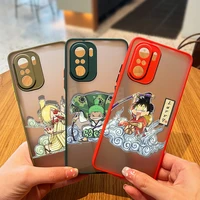 anime one piece for xiaomi redmi 10 9 9a 9c 9at 8 8a 7 7a 6 6a 5 plus 4x 2022 frosted translucent hard phone case fundas coque