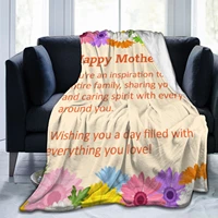 flannel bed blanket soft warm sheet sofa towel quilt yellow mothers day gift a letter blessing for mom 6080 inch ins wind