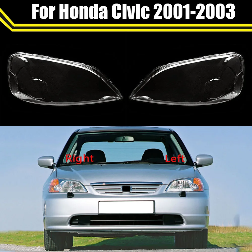 Automobile Left Right Headlamp Headlight Lens Covers For Honda Civic 2001 2002 2003 Headlamp Cover Car Replacement Auto Shell