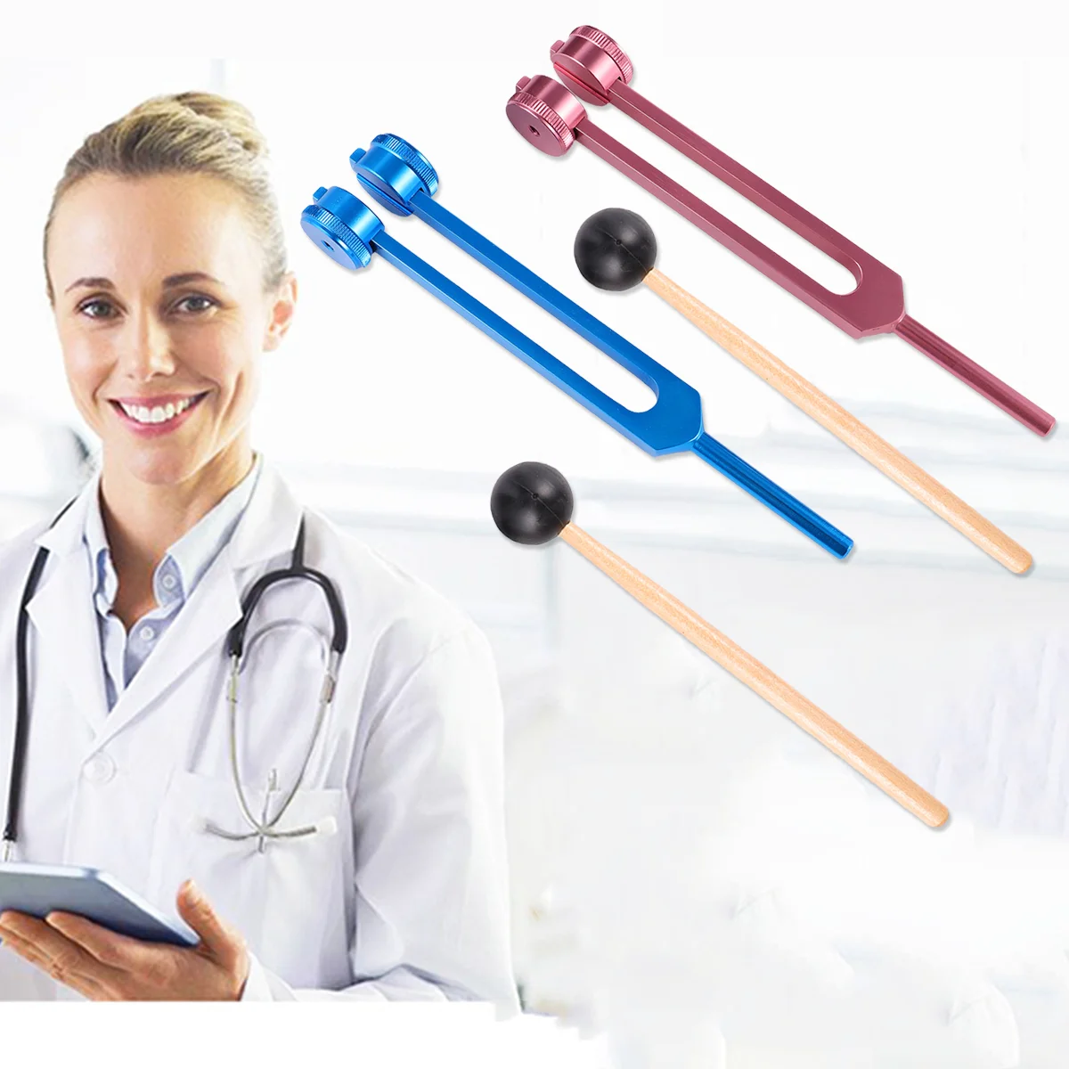 

Tuning Fork Hammer Forks Set Relieve Percussion Stress Harmonic Adjustable Spiritual Otoscope Therapeutic Hz Mental Reflex