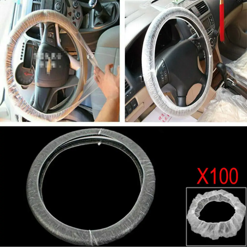 100XUNIVERSAL Одноразовый пластиковый эластичный чехол на руль 4S Ddi