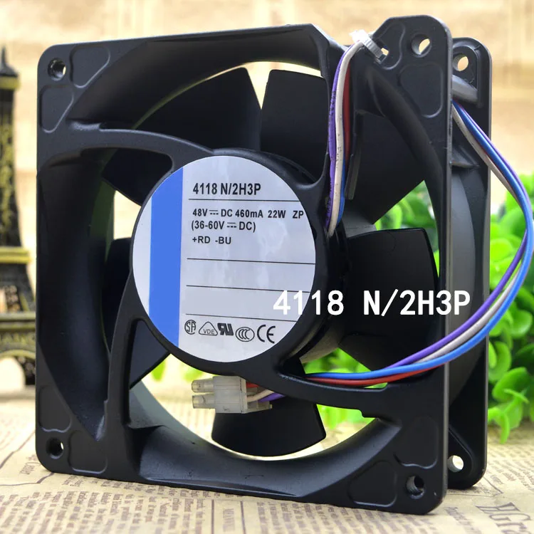 Усовершенствованный бесшумный охлаждающий вентилятор 120X120X38mm 4118 N/2H3P 48V 22w