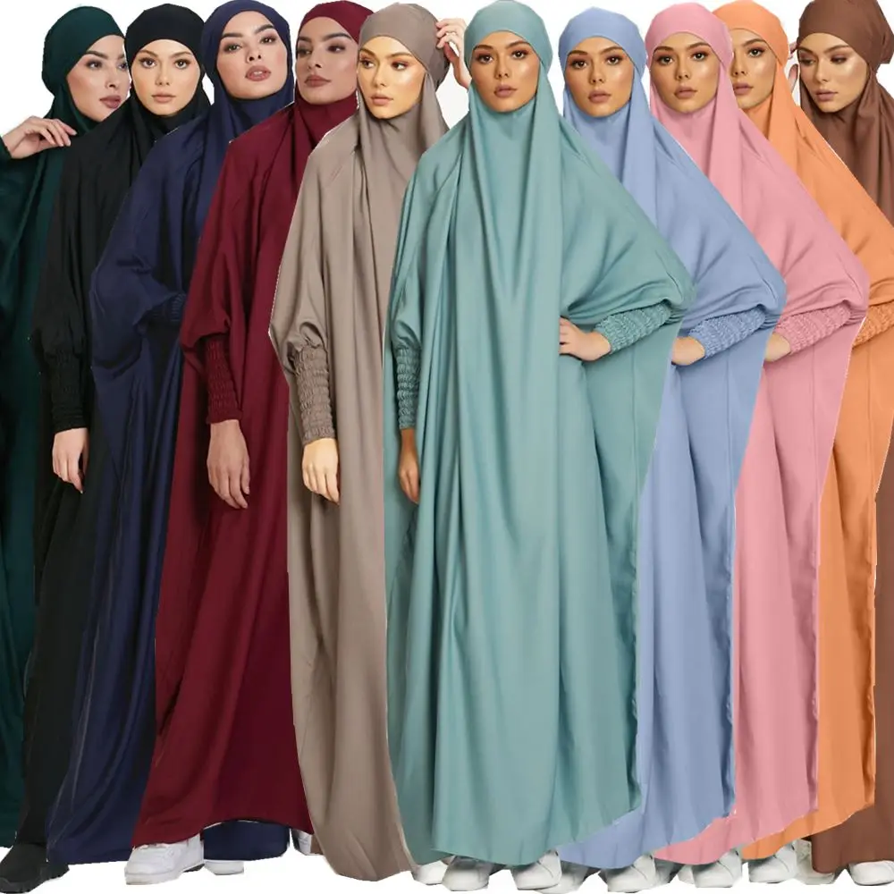 ИД молитвенная Одежда Мусульманский хиджаб платье цзилбаб абайя длинная химар полное покрытие Рамадан Абая для женщин Дубай мусульманская...