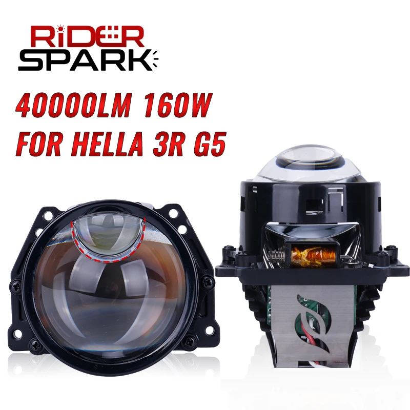 

3 Inch Bi LED Projector Lenses For Headlight Hella 3R G5 6000K Auto Lamp 160W 40000LM Car Lights Retrofit Kits Hyperboloid Lens