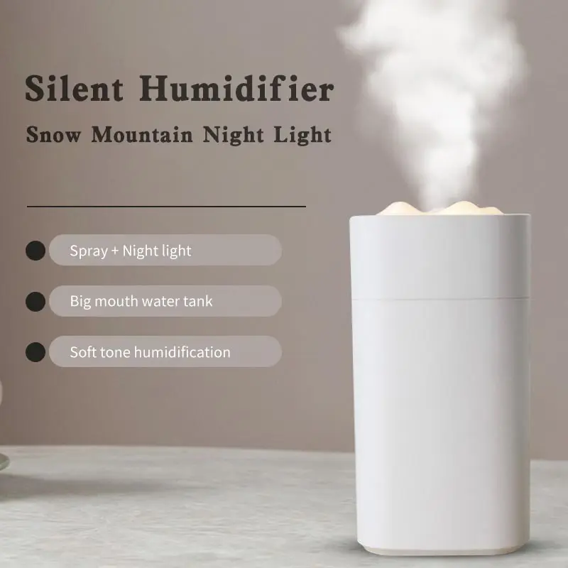 

Snow Mountain Humidifier Aroma Diffuser with 7 color Light 60ml/H Protable Ultrasonic USB Aroma Air Diffuser 350ml Home Difusor