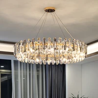 luxury crystal chandelier living room lamp modern style high end dinning net decorative kitchen lamps led pandant lighting