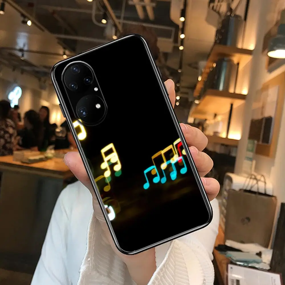Чехол для телефона Note с музыкальным пианино Huawei p50 P40 p30 P20 10 9 8 Lite E Pro Plus черный