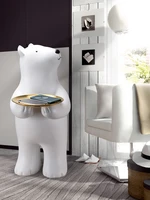 nordic style home decor polar bear statue floor large ornament porch soft welcome light luxury tv cabinet living room decorati