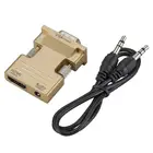 Адаптер HDMI-совместимый с женским и мужским разъемами VGA, адаптер 1080P, цифровой адаптер для ПК, ноутбука, ТВ-приставки, проектора