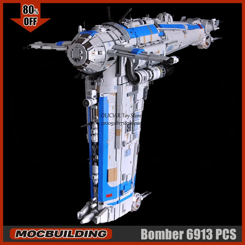 Фото Конструктор UCCS Space Movie MOC: Бомбардировщик-истребитель, технологичные блоки, игрушки-транспорт, коллекционные модели, подарки на Рождество №1
