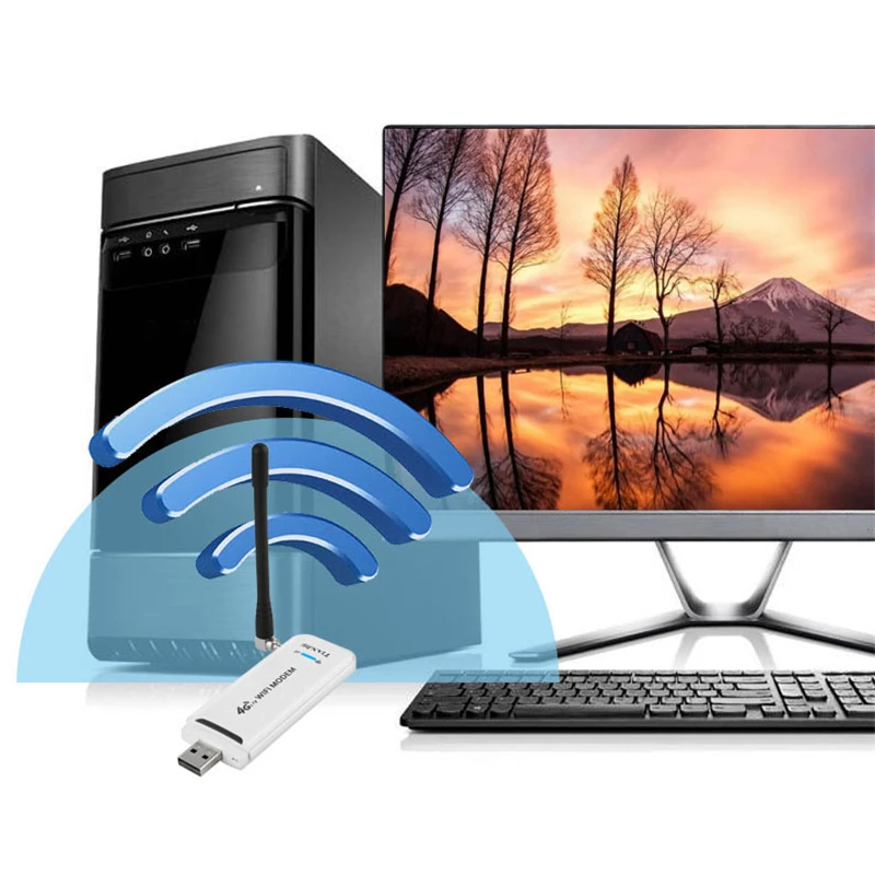 Wi-Fi-роутер TIANJIE 4G карманный беспроводной USB-модем с Micro SIM-картой LTE 4g Wi-Fi антенной -