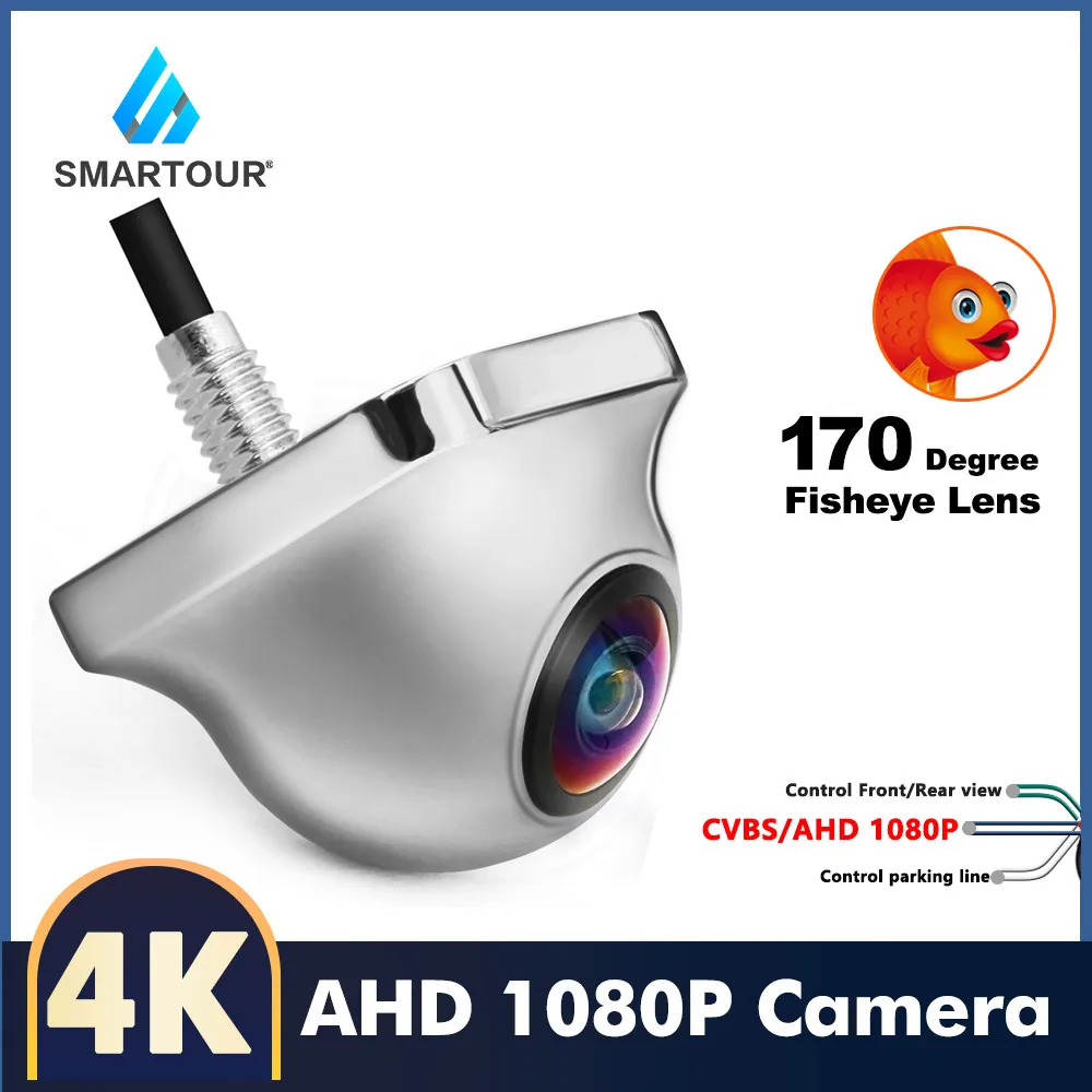 

SMARTOUR Fisheye Lens Universal Zinc Alloy Case 170 Degree CCD AHD 4K 1080P Car Rear View Reverse Backup Camera Waterproof