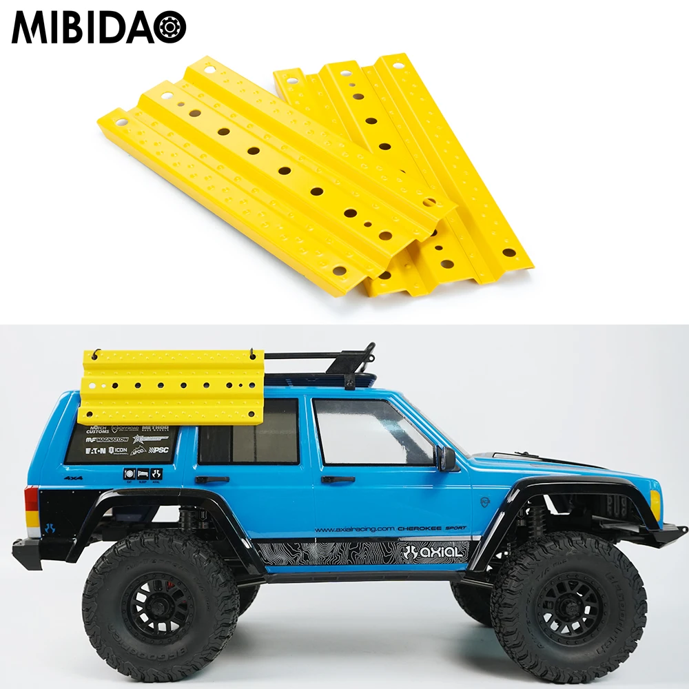

Mibidao 2Pcs 140*61mm Metal Sand Ladder Board for Axial SCX10 90046 D90 D110 CC01 TRX-4 1/10 RC Rock Crawler Car Parts